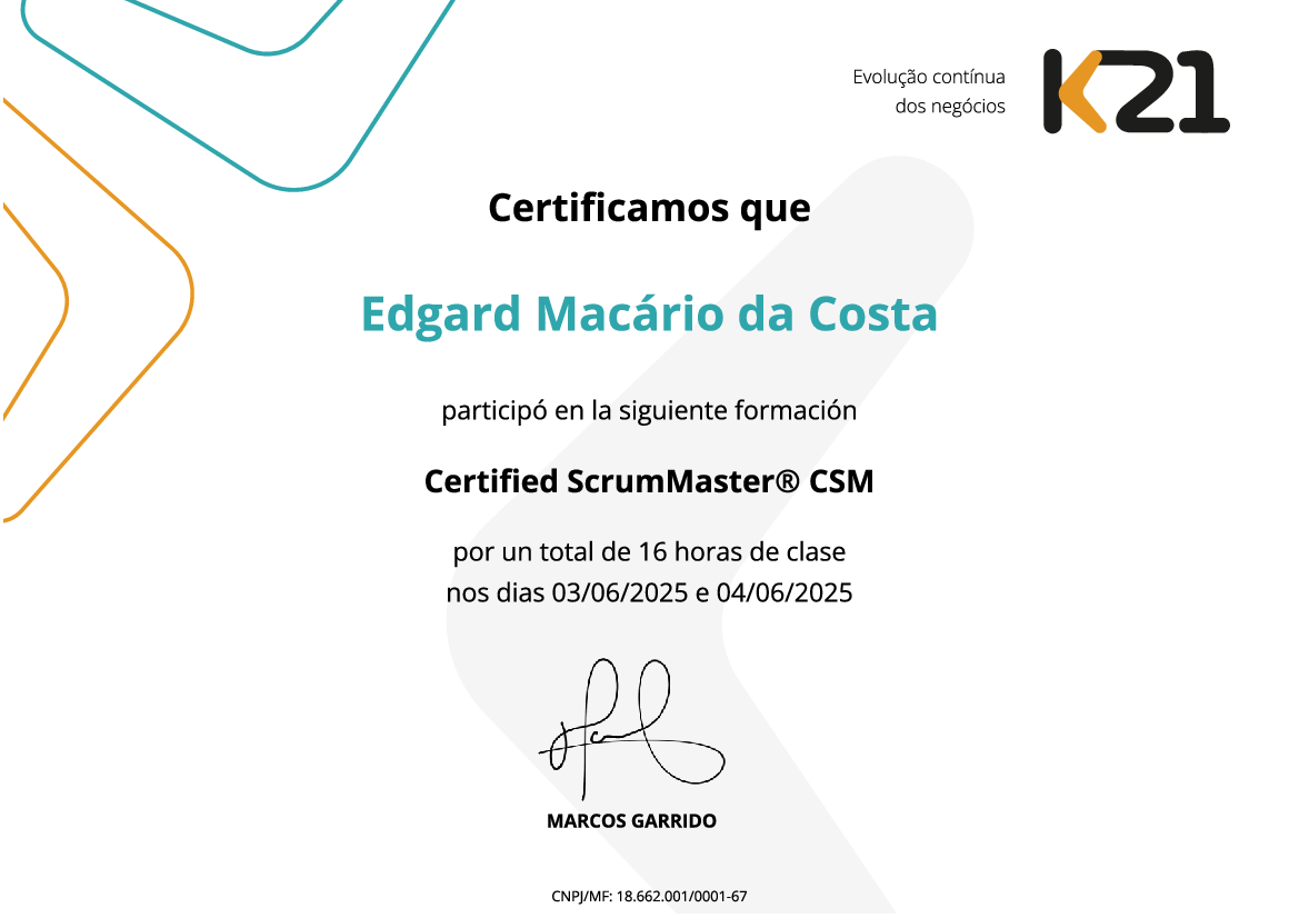 Certificado K21